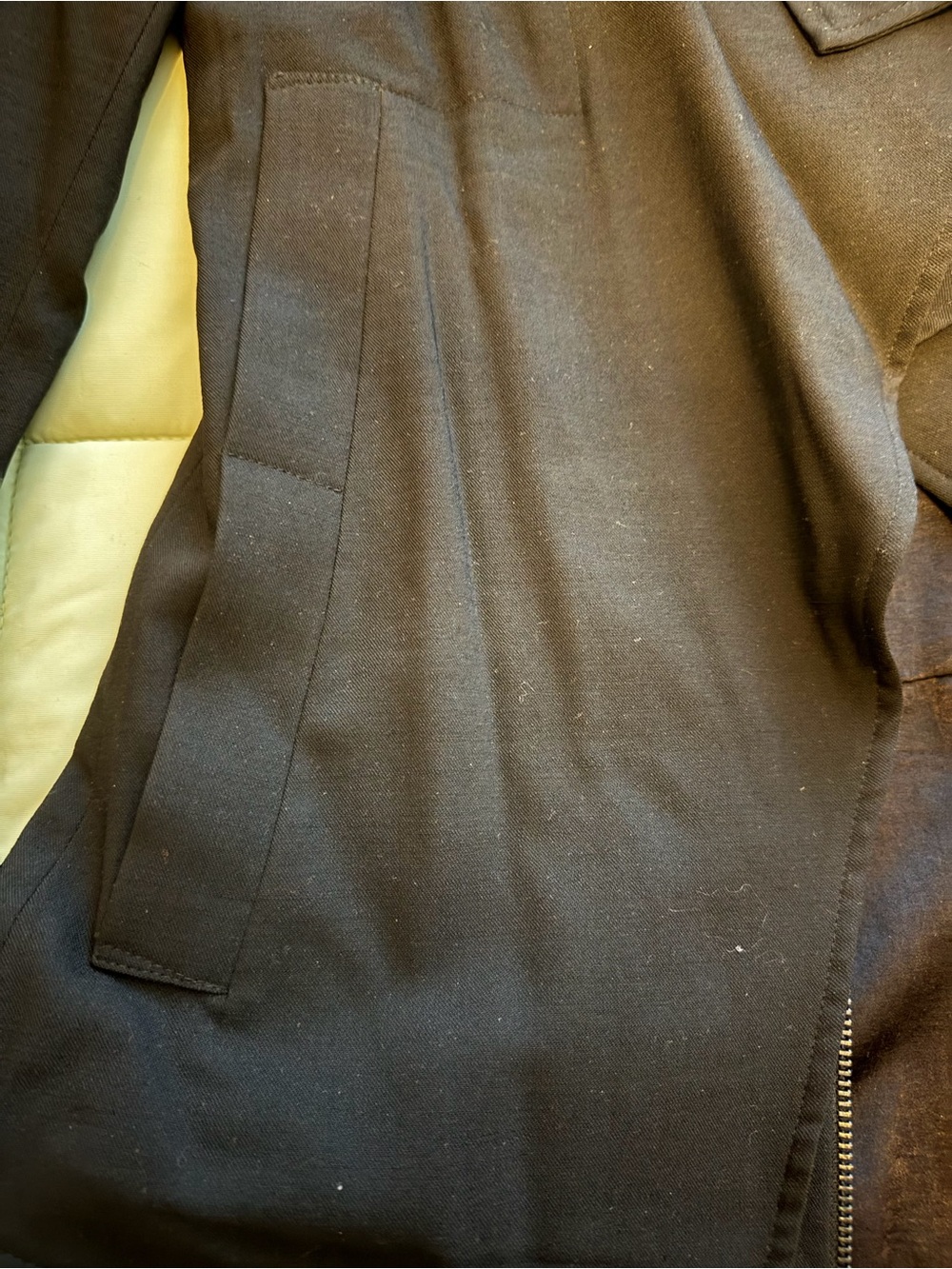 Black Ruffle-Front Blazer Jacket - Picture 4 of 5